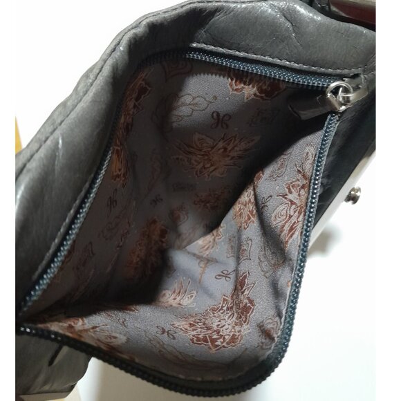 Leather Gray HOBO International Bifold Wallet - Picture 2 of 8